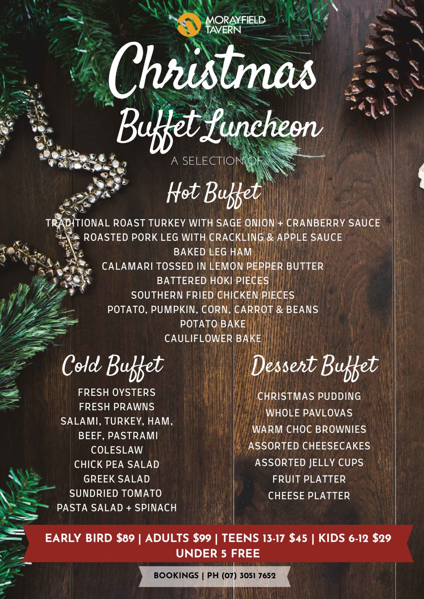 Christmas Buffet Lunch Morayfield Tavern